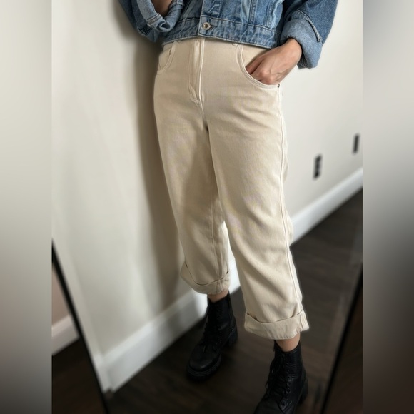 Massimo Dutti cropped high waisted jeans size US 4 - Picture 1 of 16
